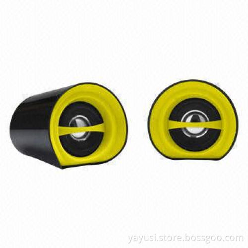 2.0CH Computer Speakers, 50-18,000Hz Frequency Responses, Sized 75 x 80 x 80mm